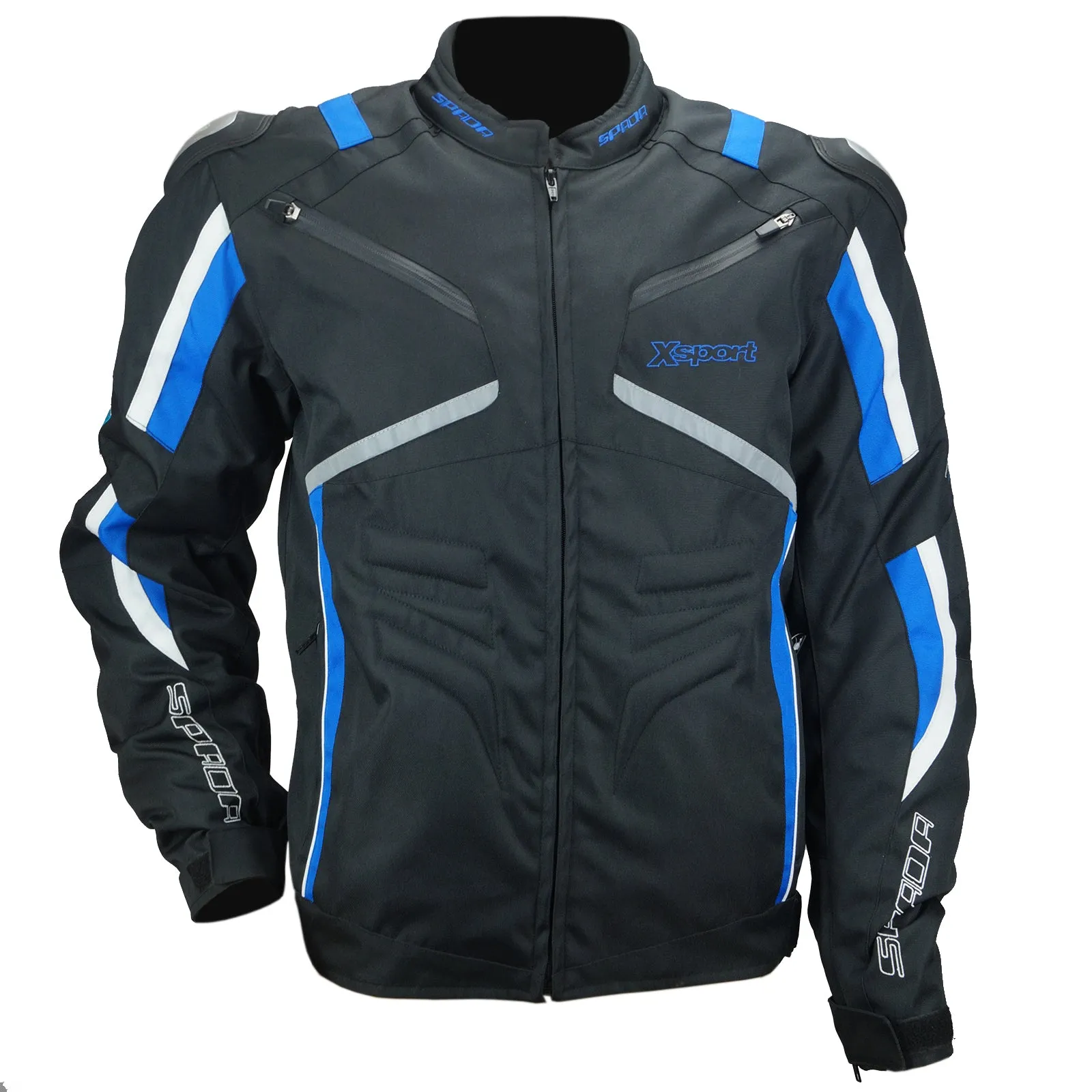 Spada X-Sport Waterproof Textile Jacket - Black/Blue/White