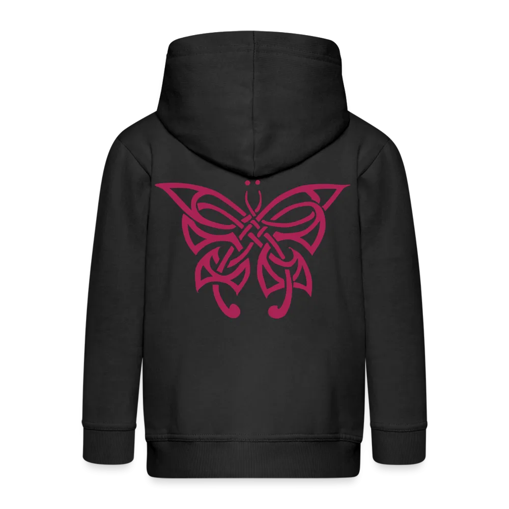 Veste à capuche Premium Enfant "Papillon tribal"