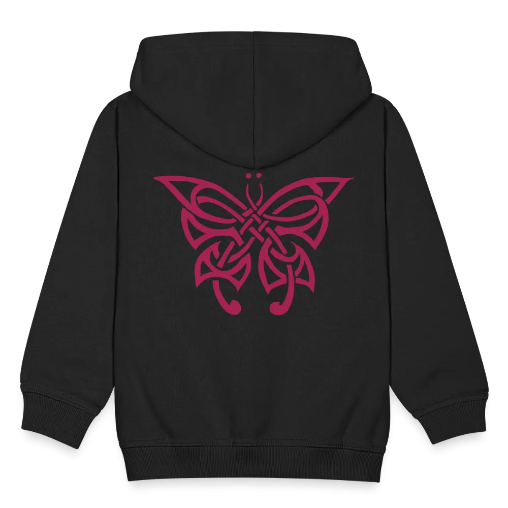 Veste à capuche Premium Enfant "Papillon tribal"