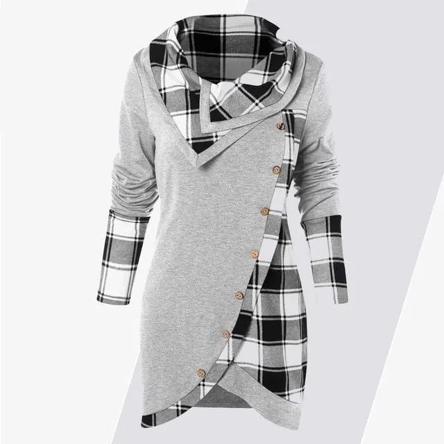 Women Casual Long Sleeve Asymmetrical Tops