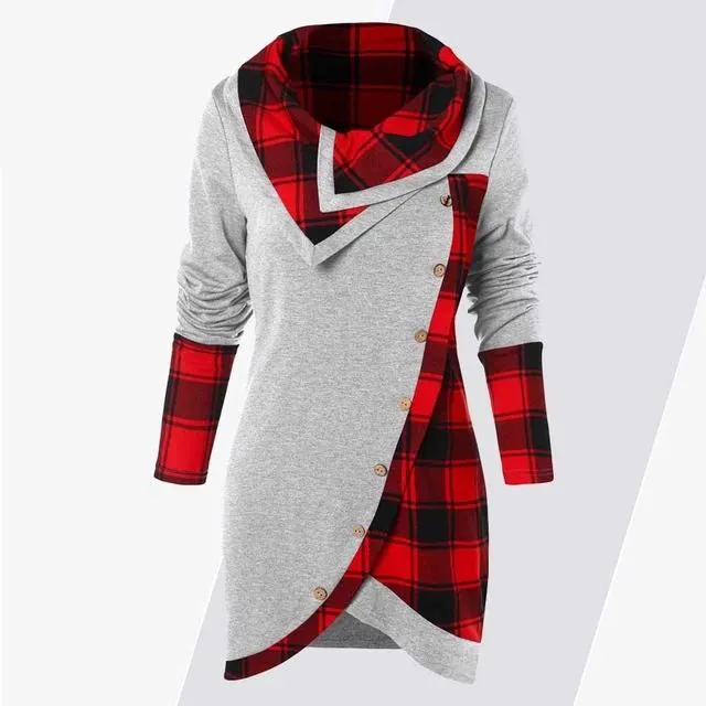 Women Casual Long Sleeve Asymmetrical Tops