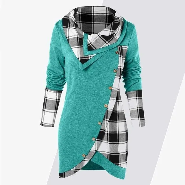 Women Casual Long Sleeve Asymmetrical Tops