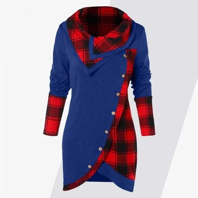 Women Casual Long Sleeve Asymmetrical Tops