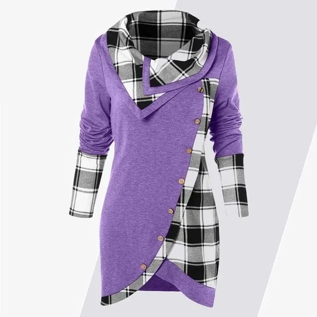 Women Casual Long Sleeve Asymmetrical Tops