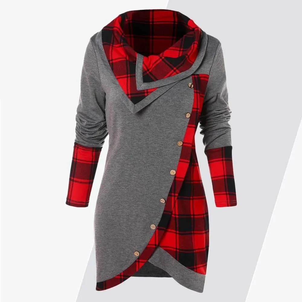 Women Casual Long Sleeve Asymmetrical Tops