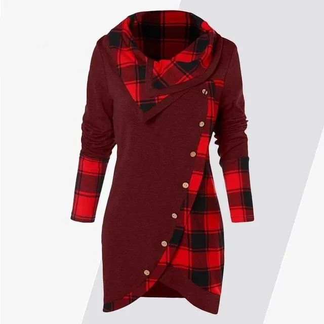 Women Casual Long Sleeve Asymmetrical Tops